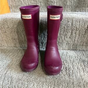 Girls sz 1 Hunter Waterproof Boots